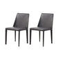 Contemporary Leather Dining Chair Armless Side Chair for Home Use Dark Gray 2 Piece Set Clearhalo 'Dining Chairs' 'Dining Tables & Seating' 'dining_chair' 'furn' 'furn_dining_chair' 'Furniture' 'furniture_dining_chair' 'Kitchen & Dining Furniture' 4877249