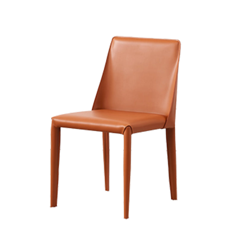 Contemporary Leather Dining Chair Armless Side Chair for Home Use Clearhalo 'Dining Chairs' 'Dining Tables & Seating' 'dining_chair' 'furn' 'furn_dining_chair' 'Furniture' 'furniture_dining_chair' 'Kitchen & Dining Furniture' 4877250