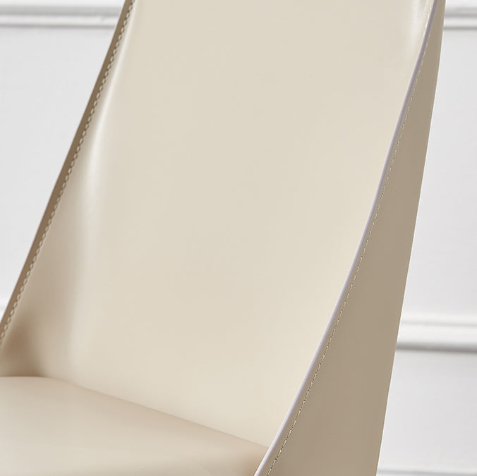 Contemporary Leather Dining Chair Armless Side Chair for Home Use Clearhalo 'Dining Chairs' 'Dining Tables & Seating' 'dining_chair' 'furn' 'furn_dining_chair' 'Furniture' 'furniture_dining_chair' 'Kitchen & Dining Furniture' 4877251