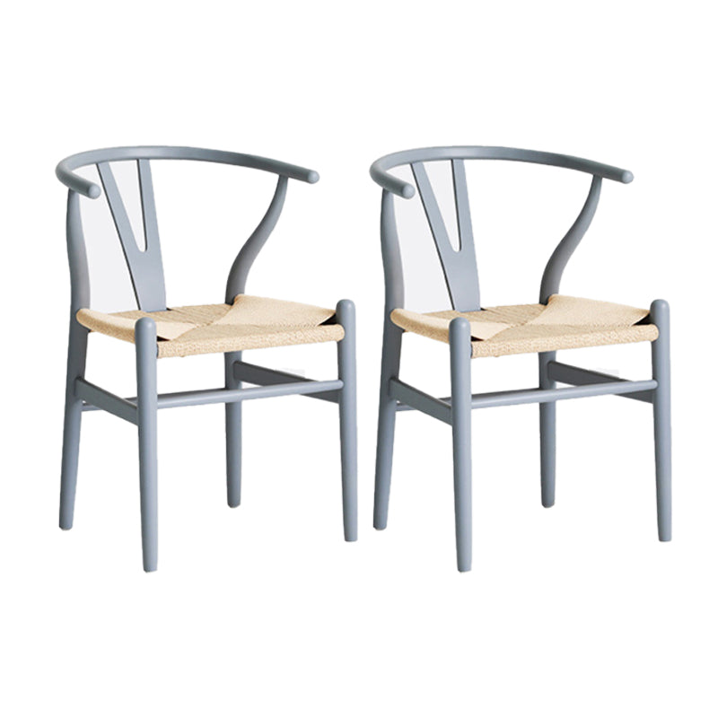 Contemporary Style Chair Dining Armless Wooden Chairs for Kitchen Grey 2 Piece Set Clearhalo 'Dining Chairs' 'Dining Tables & Seating' 'dining_chair' 'furn' 'furn_dining_chair' 'Furniture' 'furniture_dining_chair' 'Kitchen & Dining Furniture' 4877258