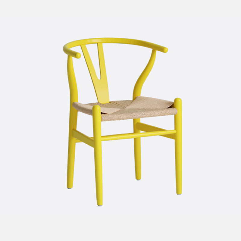 Contemporary Style Chair Dining Armless Wooden Chairs for Kitchen Lemon Yellow 1 Piece Clearhalo 'Dining Chairs' 'Dining Tables & Seating' 'dining_chair' 'furn' 'furn_dining_chair' 'Furniture' 'furniture_dining_chair' 'Kitchen & Dining Furniture' 4877263