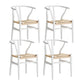 Contemporary Style Chair Dining Armless Wooden Chairs for Kitchen White 4 Piece Set Clearhalo 'Dining Chairs' 'Dining Tables & Seating' 'dining_chair' 'furn' 'furn_dining_chair' 'Furniture' 'furniture_dining_chair' 'Kitchen & Dining Furniture' 4877278