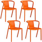 Contemporary Style Chair Dining Armless Plastic Chairs for Kitchen Clearhalo 'Dining Chairs' 'Dining Tables & Seating' 'dining_chair' 'Furniture' 'furniture_dining_chair' 'Kitchen & Dining Furniture' 4877299