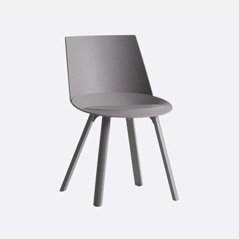 Contemporary Style Chair Dining Armless Chairs for Kitchen with Plastic Legs Grey 1 Piece Clearhalo 'Dining Chairs' 'Dining Tables & Seating' 'dining_chair' 'furn' 'furn_dining_chair' 'Furniture' 'furniture_dining_chair' 'Kitchen & Dining Furniture' 4877325