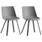 Contemporary Style Chair Dining Armless Chairs for Kitchen with Plastic Legs Grey 2 Piece Set Clearhalo 'Dining Chairs' 'Dining Tables & Seating' 'dining_chair' 'furn' 'furn_dining_chair' 'Furniture' 'furniture_dining_chair' 'Kitchen & Dining Furniture' 4877327