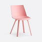 Contemporary Style Chair Dining Armless Chairs for Kitchen with Plastic Legs Pink 1 Piece Clearhalo 'Dining Chairs' 'Dining Tables & Seating' 'dining_chair' 'furn' 'furn_dining_chair' 'Furniture' 'furniture_dining_chair' 'Kitchen & Dining Furniture' 4877331