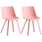 Contemporary Style Chair Dining Armless Chairs for Kitchen with Plastic Legs Pink 2 Piece Set Clearhalo 'Dining Chairs' 'Dining Tables & Seating' 'dining_chair' 'furn' 'furn_dining_chair' 'Furniture' 'furniture_dining_chair' 'Kitchen & Dining Furniture' 4877333