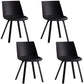 Contemporary Style Chair Dining Armless Chairs for Kitchen with Plastic Legs Black 4 Piece Set Clearhalo 'Dining Chairs' 'Dining Tables & Seating' 'dining_chair' 'furn' 'furn_dining_chair' 'Furniture' 'furniture_dining_chair' 'Kitchen & Dining Furniture' 4877335