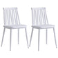 Contemporary Style Plastic Chair Dining Armless Chairs for Kitchen White 2 Piece Set Clearhalo 'Dining Chairs' 'Dining Tables & Seating' 'dining_chair' 'furn' 'furn_dining_chair' 'Furniture' 'furniture_dining_chair' 'Kitchen & Dining Furniture' 4877352