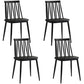 Contemporary Style Plastic Chair Dining Armless Chairs for Kitchen Black 4 Piece Set Clearhalo 'Dining Chairs' 'Dining Tables & Seating' 'dining_chair' 'furn' 'furn_dining_chair' 'Furniture' 'furniture_dining_chair' 'Kitchen & Dining Furniture' 4877354