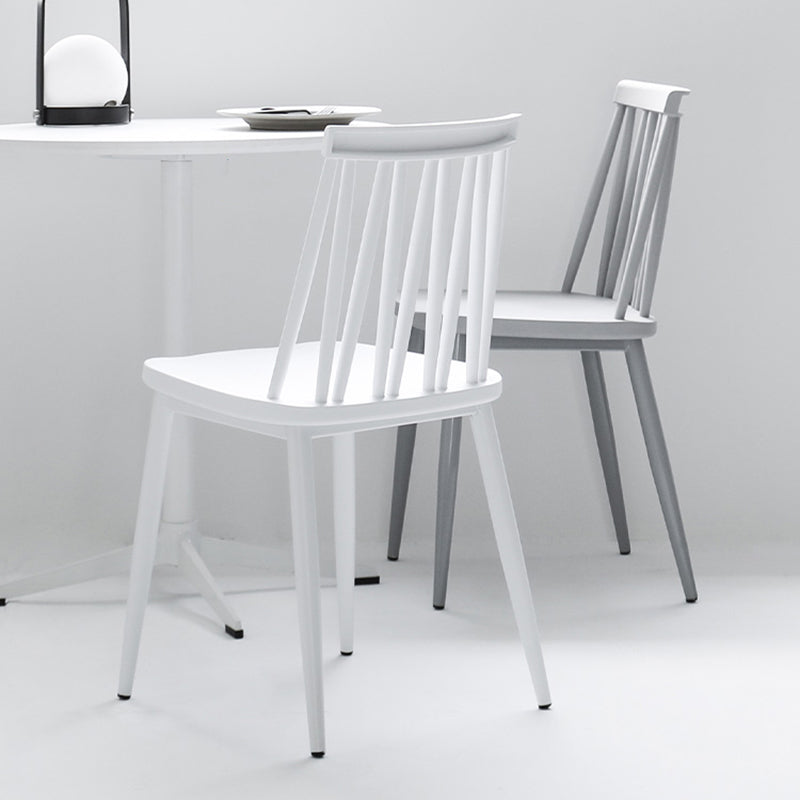 Contemporary Style Plastic Chair Dining Armless Chairs for Kitchen Clearhalo 'Dining Chairs' 'Dining Tables & Seating' 'dining_chair' 'furn' 'furn_dining_chair' 'Furniture' 'furniture_dining_chair' 'Kitchen & Dining Furniture' 4877355
