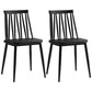 Contemporary Style Plastic Chair Dining Armless Chairs for Kitchen Black 2 Piece Set Clearhalo 'Dining Chairs' 'Dining Tables & Seating' 'dining_chair' 'furn' 'furn_dining_chair' 'Furniture' 'furniture_dining_chair' 'Kitchen & Dining Furniture' 4877358