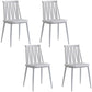 Contemporary Style Plastic Chair Dining Armless Chairs for Kitchen Grey 4 Piece Set Clearhalo 'Dining Chairs' 'Dining Tables & Seating' 'dining_chair' 'furn' 'furn_dining_chair' 'Furniture' 'furniture_dining_chair' 'Kitchen & Dining Furniture' 4877360