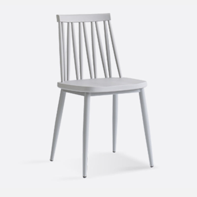 Contemporary Style Plastic Chair Dining Armless Chairs for Kitchen Grey 1 Piece Clearhalo 'Dining Chairs' 'Dining Tables & Seating' 'dining_chair' 'furn' 'furn_dining_chair' 'Furniture' 'furniture_dining_chair' 'Kitchen & Dining Furniture' 4877362