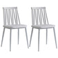 Contemporary Style Plastic Chair Dining Armless Chairs for Kitchen Grey 2 Piece Set Clearhalo 'Dining Chairs' 'Dining Tables & Seating' 'dining_chair' 'furn' 'furn_dining_chair' 'Furniture' 'furniture_dining_chair' 'Kitchen & Dining Furniture' 4877365