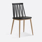 Contemporary Style Plastic Chair Dining Armless Chairs for Kitchen Natural Wood Black 1 Piece Clearhalo 'Dining Chairs' 'Dining Tables & Seating' 'dining_chair' 'furn' 'furn_dining_chair' 'Furniture' 'furniture_dining_chair' 'Kitchen & Dining Furniture' 4877369