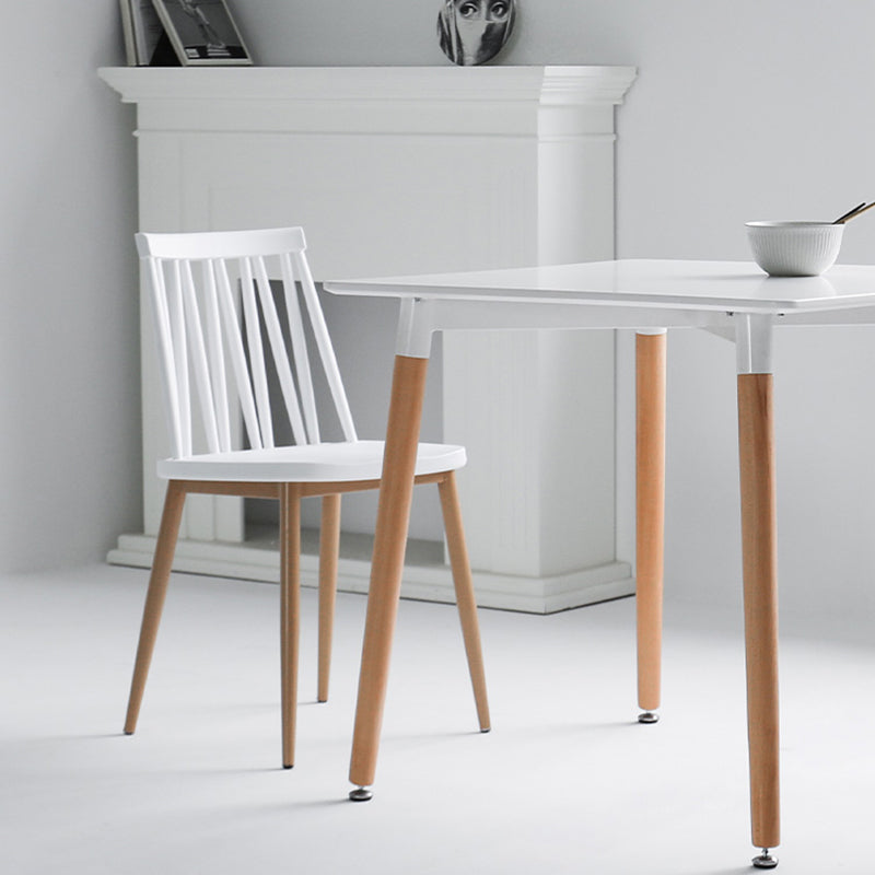 Contemporary Style Plastic Chair Dining Armless Chairs for Kitchen Clearhalo 'Dining Chairs' 'Dining Tables & Seating' 'dining_chair' 'furn' 'furn_dining_chair' 'Furniture' 'furniture_dining_chair' 'Kitchen & Dining Furniture' 4877373