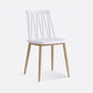 Contemporary Style Plastic Chair Dining Armless Chairs for Kitchen Natural Wood White 1 Piece Clearhalo 'Dining Chairs' 'Dining Tables & Seating' 'dining_chair' 'furn' 'furn_dining_chair' 'Furniture' 'furniture_dining_chair' 'Kitchen & Dining Furniture' 4877375