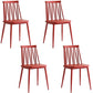 Contemporary Style Plastic Chair Dining Armless Chairs for Kitchen Red 4 Piece Set Clearhalo 'Dining Chairs' 'Dining Tables & Seating' 'dining_chair' 'furn' 'furn_dining_chair' 'Furniture' 'furniture_dining_chair' 'Kitchen & Dining Furniture' 4877378
