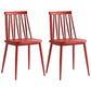 Contemporary Style Plastic Chair Dining Armless Chairs for Kitchen Red 2 Piece Set Clearhalo 'Dining Chairs' 'Dining Tables & Seating' 'dining_chair' 'furn' 'furn_dining_chair' 'Furniture' 'furniture_dining_chair' 'Kitchen & Dining Furniture' 4877380