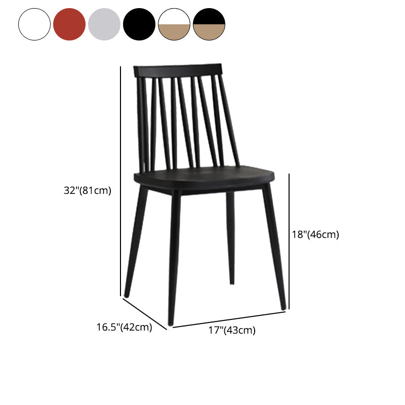 Contemporary Style Plastic Chair Dining Armless Chairs for Kitchen Clearhalo 'Dining Chairs' 'Dining Tables & Seating' 'dining_chair' 'furn' 'furn_dining_chair' 'Furniture' 'furniture_dining_chair' 'Kitchen & Dining Furniture' 4877381