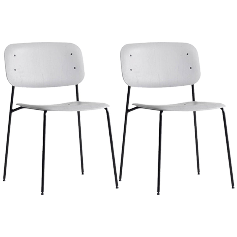 Industrial Style Metal Chair Dining Open Back Armless Chairs for Kitchen Grey 2 Piece Set Clearhalo 'Dining Chairs' 'Dining Tables & Seating' 'dining_chair' 'furn' 'furn_dining_chair' 'Furniture' 'furniture_dining_chair' 'Kitchen & Dining Furniture' 4877408