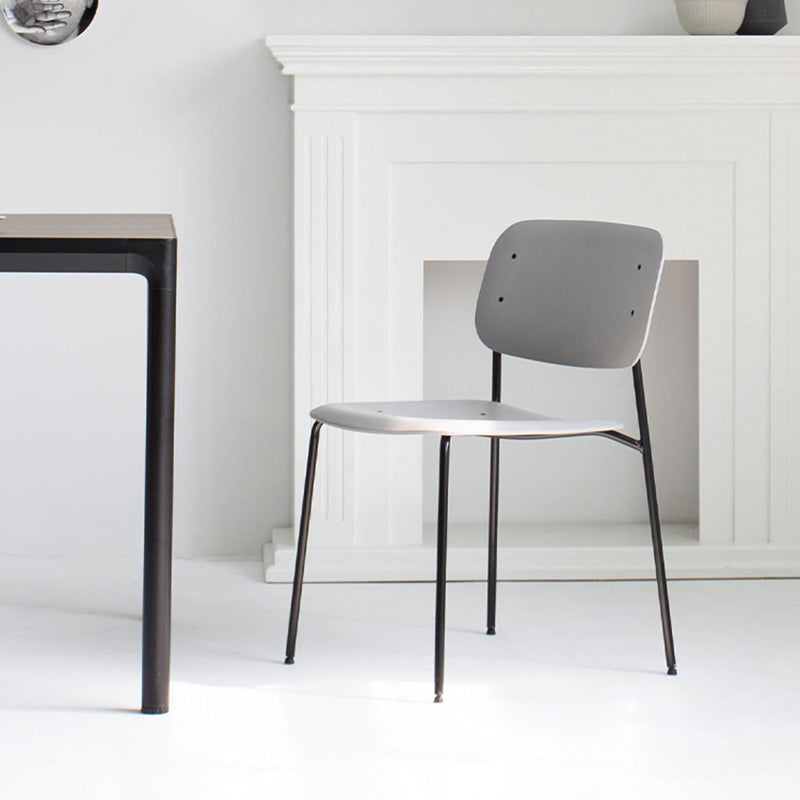 Industrial Style Metal Chair Dining Open Back Armless Chairs for Kitchen Clearhalo 'Dining Chairs' 'Dining Tables & Seating' 'dining_chair' 'furn' 'furn_dining_chair' 'Furniture' 'furniture_dining_chair' 'Kitchen & Dining Furniture' 4877422