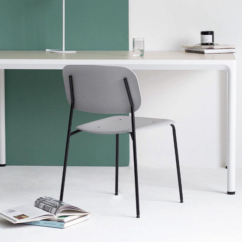 Industrial Style Metal Chair Dining Open Back Armless Chairs for Kitchen Clearhalo 'Dining Chairs' 'Dining Tables & Seating' 'dining_chair' 'furn' 'furn_dining_chair' 'Furniture' 'furniture_dining_chair' 'Kitchen & Dining Furniture' 4877425