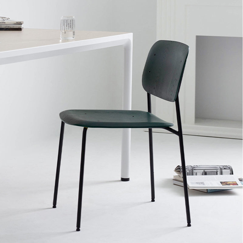 Industrial Style Metal Chair Dining Open Back Armless Chairs for Kitchen Clearhalo 'Dining Chairs' 'Dining Tables & Seating' 'dining_chair' 'furn' 'furn_dining_chair' 'Furniture' 'furniture_dining_chair' 'Kitchen & Dining Furniture' 4877426