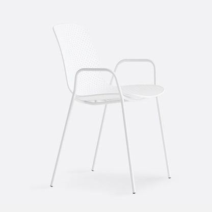 Industrial Style Metal Chair Dining Armless Chairs for Kitchen White 1 Piece Clearhalo 'Dining Chairs' 'Dining Tables & Seating' 'dining_chair' 'furn' 'furn_dining_chair' 'Furniture' 'furniture_dining_chair' 'Kitchen & Dining Furniture' 4877431