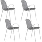 Industrial Style Metal Chair Dining Armless Chairs for Kitchen Grey 4 Piece Set Clearhalo 'Dining Chairs' 'Dining Tables & Seating' 'dining_chair' 'furn' 'furn_dining_chair' 'Furniture' 'furniture_dining_chair' 'Kitchen & Dining Furniture' 4877435