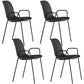 Industrial Style Metal Chair Dining Armless Chairs for Kitchen Black 4 Piece Set Clearhalo 'Dining Chairs' 'Dining Tables & Seating' 'dining_chair' 'furn' 'furn_dining_chair' 'Furniture' 'furniture_dining_chair' 'Kitchen & Dining Furniture' 4877446