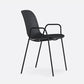 Industrial Style Metal Chair Dining Armless Chairs for Kitchen Black 1 Piece Clearhalo 'Dining Chairs' 'Dining Tables & Seating' 'dining_chair' 'furn' 'furn_dining_chair' 'Furniture' 'furniture_dining_chair' 'Kitchen & Dining Furniture' 4877448
