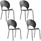 Industrial Style Metal Chair Dining Armless Open Back Chairs for Kitchen Grey 4 Piece Set Clearhalo 'Dining Chairs' 'Dining Tables & Seating' 'dining_chair' 'furn' 'furn_dining_chair' 'Furniture' 'furniture_dining_chair' 'Kitchen & Dining Furniture' 4877460