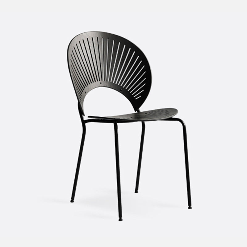 Industrial Style Metal Chair Dining Armless Open Back Chairs for Kitchen Grey 1 Piece Clearhalo 'Dining Chairs' 'Dining Tables & Seating' 'dining_chair' 'furn' 'furn_dining_chair' 'Furniture' 'furniture_dining_chair' 'Kitchen & Dining Furniture' 4877462