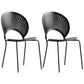 Industrial Style Metal Chair Dining Armless Open Back Chairs for Kitchen Gloss Black 2 Piece Set Clearhalo 'Dining Chairs' 'Dining Tables & Seating' 'dining_chair' 'furn' 'furn_dining_chair' 'Furniture' 'furniture_dining_chair' 'Kitchen & Dining Furniture' 4877471