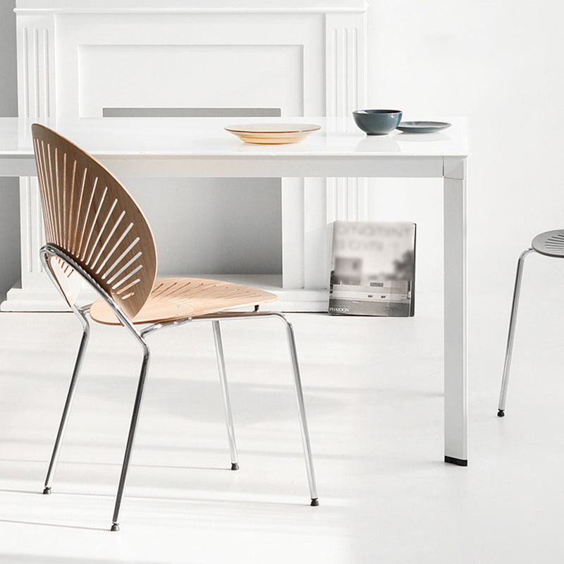 Industrial Style Metal Chair Dining Armless Open Back Chairs for Kitchen Clearhalo 'Dining Chairs' 'Dining Tables & Seating' 'dining_chair' 'furn' 'furn_dining_chair' 'Furniture' 'furniture_dining_chair' 'Kitchen & Dining Furniture' 4877474