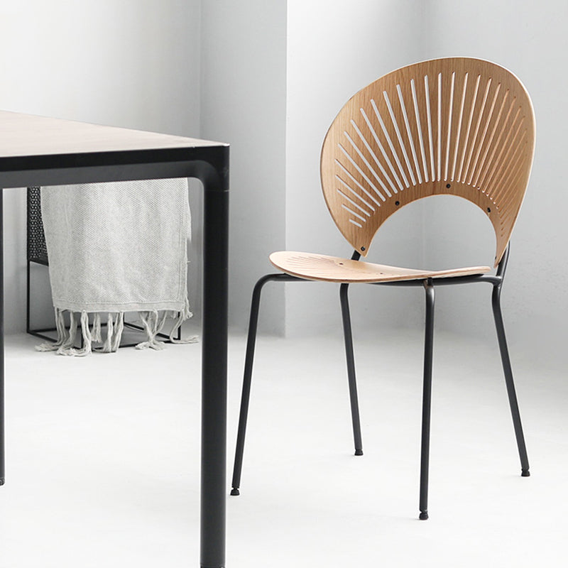 Industrial Style Metal Chair Dining Armless Open Back Chairs for Kitchen Clearhalo 'Dining Chairs' 'Dining Tables & Seating' 'dining_chair' 'furn' 'furn_dining_chair' 'Furniture' 'furniture_dining_chair' 'Kitchen & Dining Furniture' 4877479