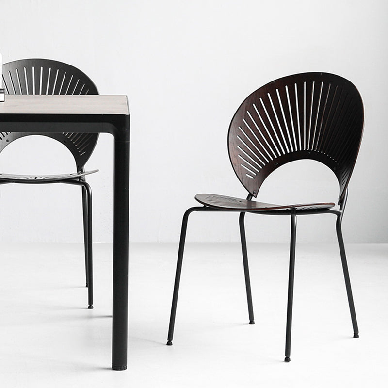 Industrial Style Metal Chair Dining Armless Open Back Chairs for Kitchen Clearhalo 'Dining Chairs' 'Dining Tables & Seating' 'dining_chair' 'furn' 'furn_dining_chair' 'Furniture' 'furniture_dining_chair' 'Kitchen & Dining Furniture' 4877480