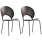 Industrial Style Metal Chair Dining Armless Open Back Chairs for Kitchen Walnut 2 Piece Set Clearhalo 'Dining Chairs' 'Dining Tables & Seating' 'dining_chair' 'furn' 'furn_dining_chair' 'Furniture' 'furniture_dining_chair' 'Kitchen & Dining Furniture' 4877482