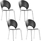 Industrial Style Metal Chair Dining Armless Open Back Chairs for Kitchen Light Gray 4 Piece Set Clearhalo 'Dining Chairs' 'Dining Tables & Seating' 'dining_chair' 'furn' 'furn_dining_chair' 'Furniture' 'furniture_dining_chair' 'Kitchen & Dining Furniture' 4877483