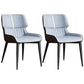 Modern Design Faux Leather Dining Chairs Wingback Parsons Chair Light Blue 2 Piece Set Clearhalo 'Dining Chairs' 'Dining Tables & Seating' 'dining_chair' 'furn' 'furn_dining_chair' 'Furniture' 'furniture_dining_chair' 'Kitchen & Dining Furniture' 4877500