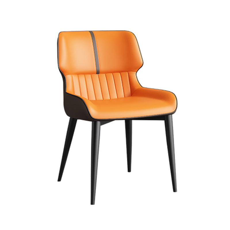 Modern Design Faux Leather Dining Chairs Wingback Parsons Chair Clearhalo 'Dining Chairs' 'Dining Tables & Seating' 'dining_chair' 'furn' 'furn_dining_chair' 'Furniture' 'furniture_dining_chair' 'Kitchen & Dining Furniture' 4877505