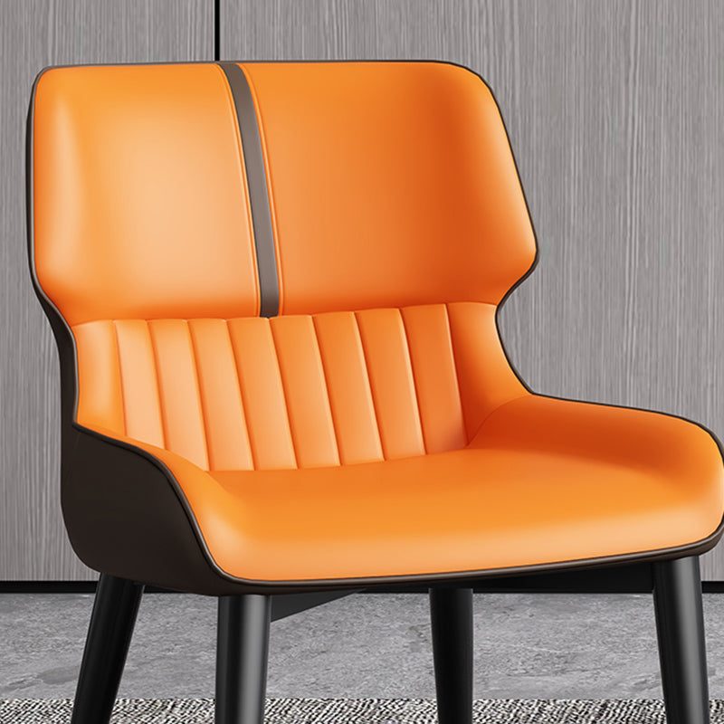 Modern Design Faux Leather Dining Chairs Wingback Parsons Chair Clearhalo 'Dining Chairs' 'Dining Tables & Seating' 'dining_chair' 'furn' 'furn_dining_chair' 'Furniture' 'furniture_dining_chair' 'Kitchen & Dining Furniture' 4877507