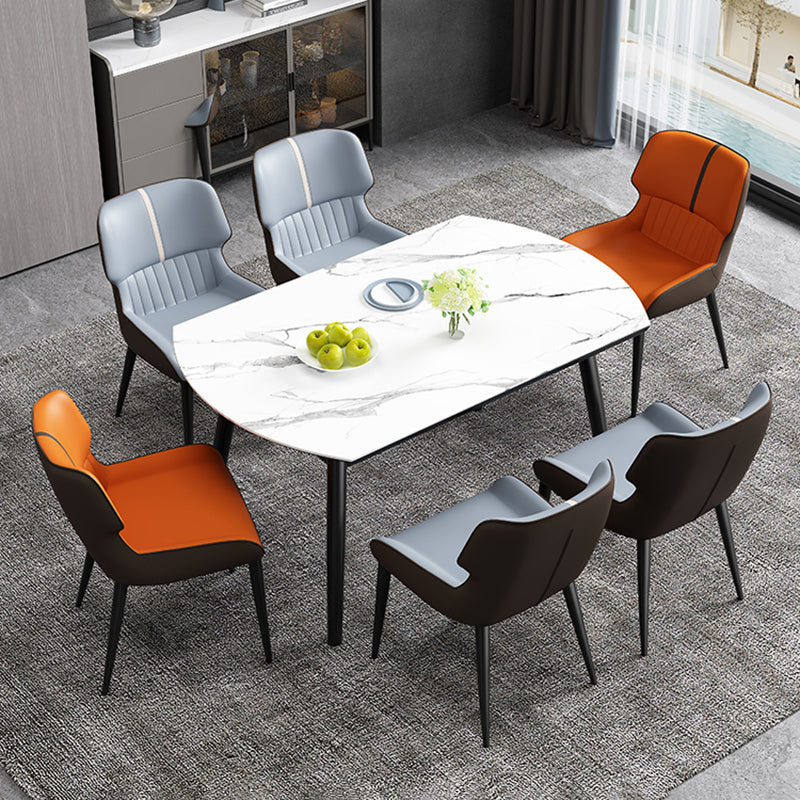 Modern Design Faux Leather Dining Chairs Wingback Parsons Chair Clearhalo 'Dining Chairs' 'Dining Tables & Seating' 'dining_chair' 'furn' 'furn_dining_chair' 'Furniture' 'furniture_dining_chair' 'Kitchen & Dining Furniture' 4877516