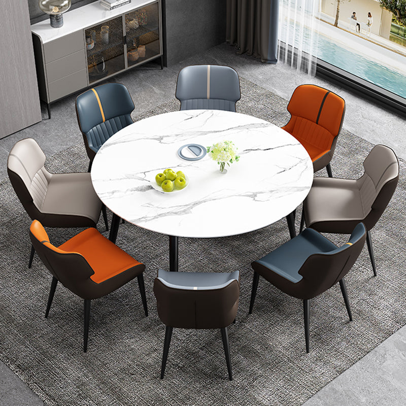 Modern Design Faux Leather Dining Chairs Wingback Parsons Chair Clearhalo 'Dining Chairs' 'Dining Tables & Seating' 'dining_chair' 'furn' 'furn_dining_chair' 'Furniture' 'furniture_dining_chair' 'Kitchen & Dining Furniture' 4877517