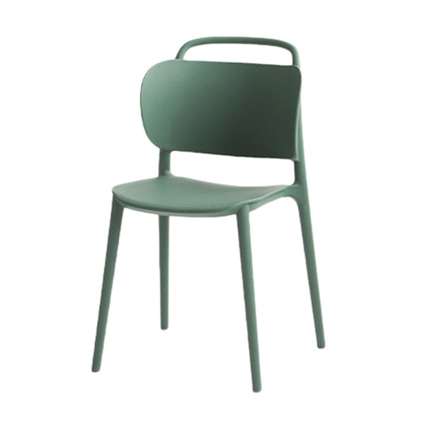 Contemporary Style Plastic Chair Dining Armless Open Back Chairs for Kitchen Green 1 Piece Clearhalo 'Dining Chairs' 'Dining Tables & Seating' 'dining_chair' 'furn' 'furn_dining_chair' 'Furniture' 'furniture_dining_chair' 'Kitchen & Dining Furniture' 4877523
