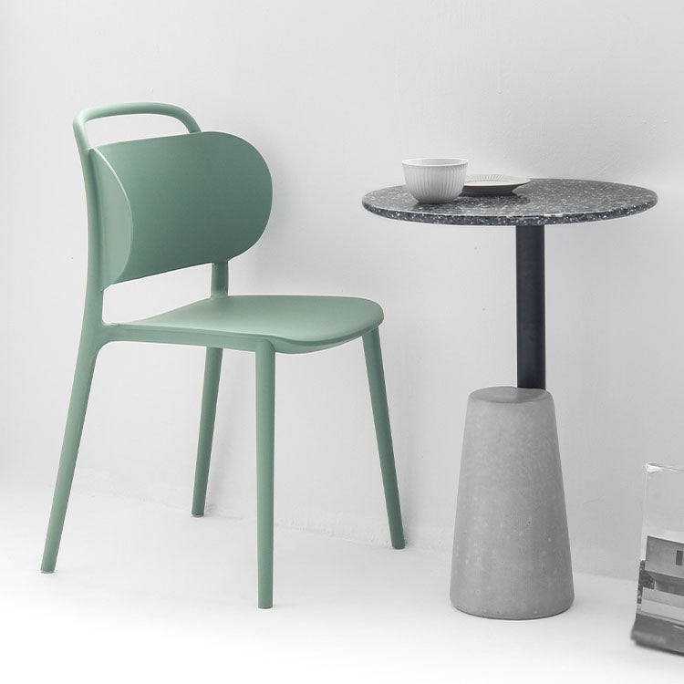 Contemporary Style Plastic Chair Dining Armless Open Back Chairs for Kitchen Clearhalo 'Dining Chairs' 'Dining Tables & Seating' 'dining_chair' 'furn' 'furn_dining_chair' 'Furniture' 'furniture_dining_chair' 'Kitchen & Dining Furniture' 4877524