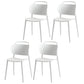 Contemporary Style Plastic Chair Dining Armless Open Back Chairs for Kitchen White 4 Piece Set Clearhalo 'Dining Chairs' 'Dining Tables & Seating' 'dining_chair' 'furn' 'furn_dining_chair' 'Furniture' 'furniture_dining_chair' 'Kitchen & Dining Furniture' 4877528