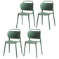 Contemporary Style Plastic Chair Dining Armless Open Back Chairs for Kitchen Green 4 Piece Set Clearhalo 'Dining Chairs' 'Dining Tables & Seating' 'dining_chair' 'furn' 'furn_dining_chair' 'Furniture' 'furniture_dining_chair' 'Kitchen & Dining Furniture' 4877535